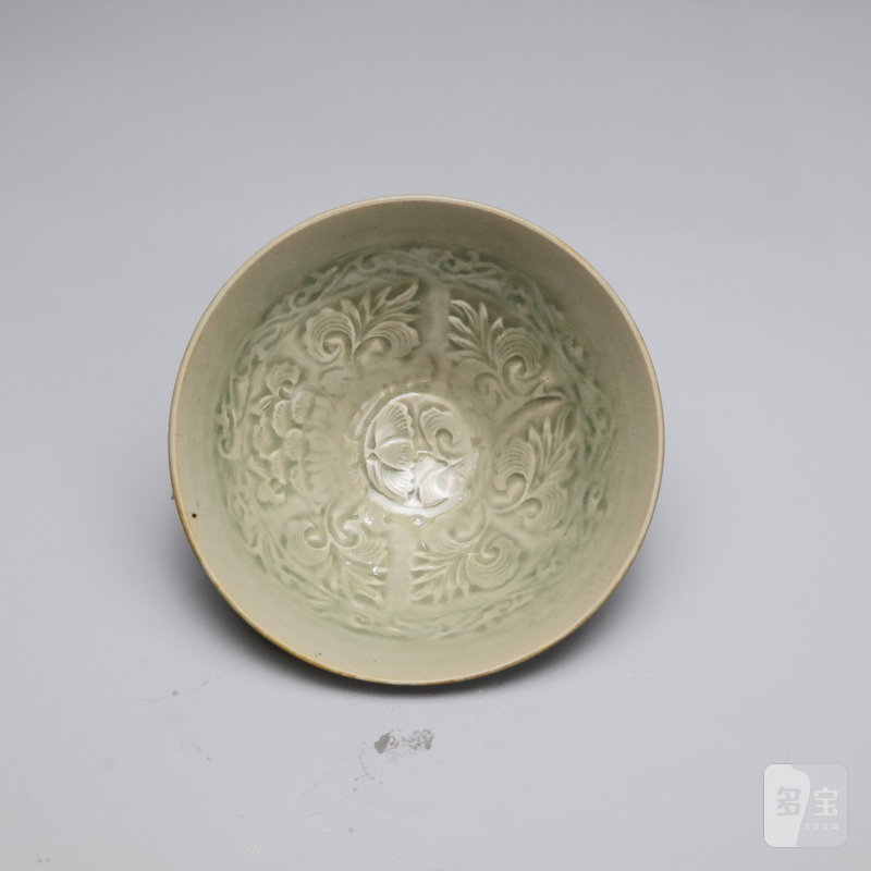 明代 青釉印花碗 - 图7